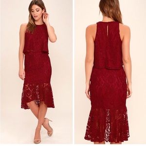 NWT Lulus Two Piece Lace Skirt Set